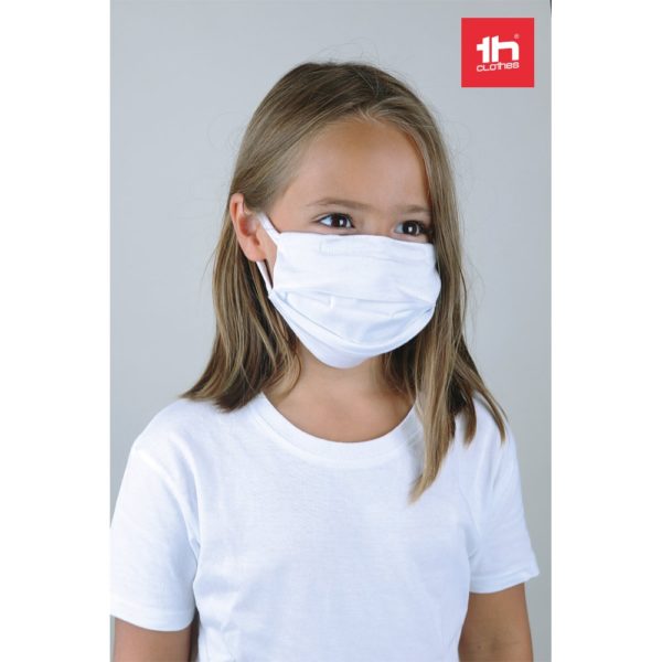 THC ATLANTIDA KIDS. Opakovaně použitelná textilní maska ​​pro děti - Bílá