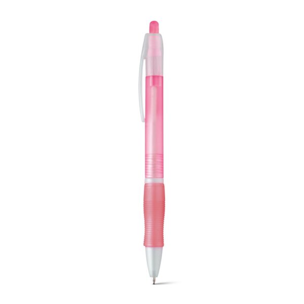 SLIM BK. Kuličkové pero s protikluzovým gripem - Světle růžová