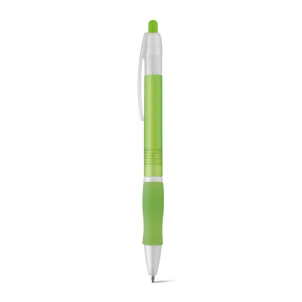 SLIM BK. Kuličkové pero s protikluzovým gripem - Světle zelená