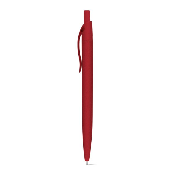 CAMILA. Kuličkové pero z pšeničné slámy a ABS - Červená