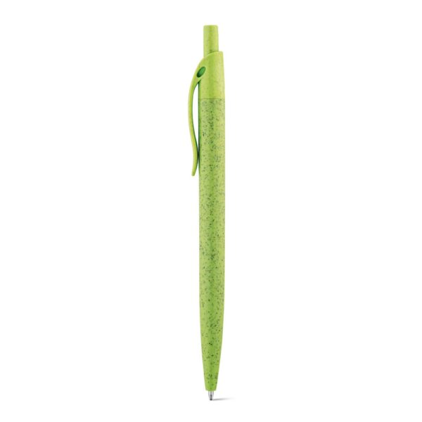 CAMILA. Kuličkové pero z pšeničné slámy a ABS - Světle zelená