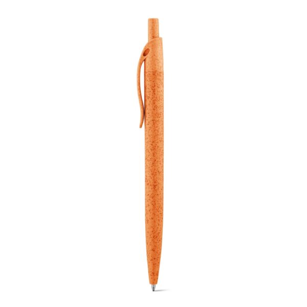 CAMILA. Kuličkové pero z pšeničné slámy a ABS - Oranžová