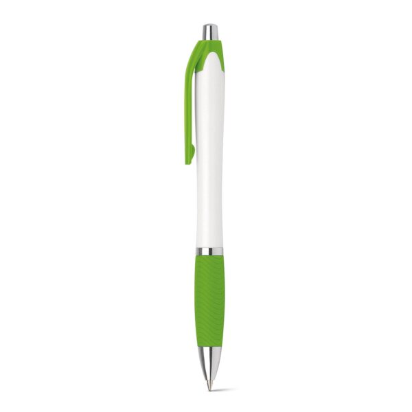 DARBY. Kuličkové pero s protikluzovým gripem - Světle zelená