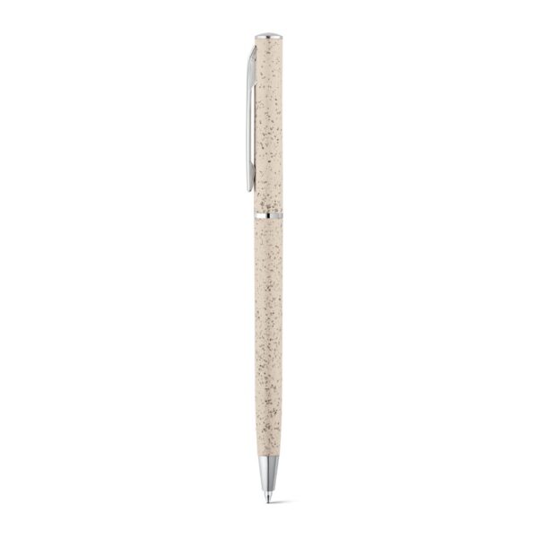 DEVIN. Kuličkové pero z pšeničné slámy a ABS - Světlá přírodní
