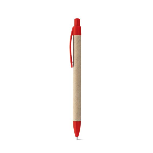 REMI. Kuličkové pero z kraftového papíru - Červená