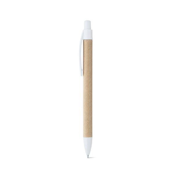 REMI. Kuličkové pero z kraftového papíru - Bílá