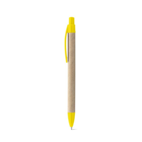 REMI. Kuličkové pero z kraftového papíru - Žlutá