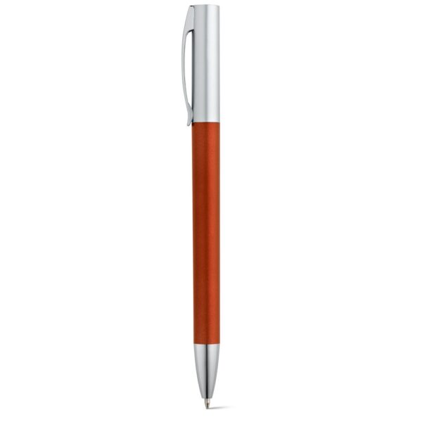 ELBE. Kuličkové pero s kovovým klipem - Tmavě oranžová