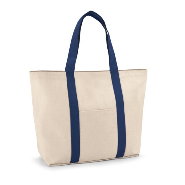 VILLE. 100% bavlněná plátěná taška - Modrá
