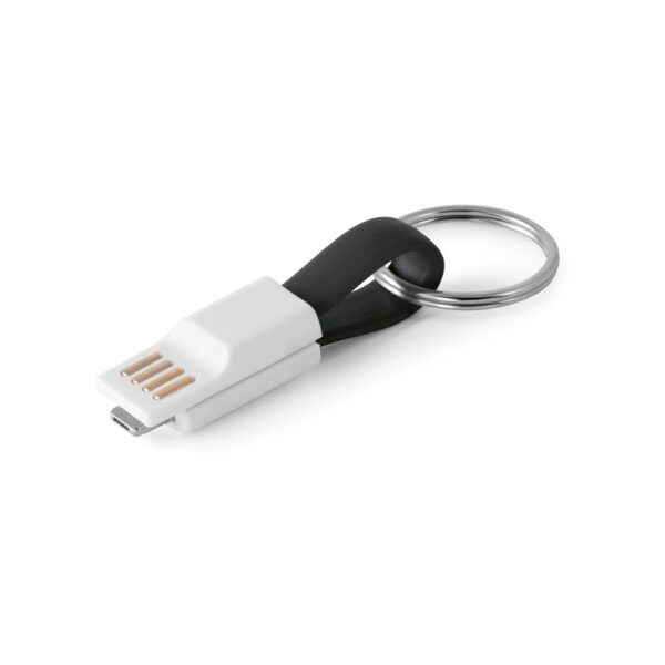 RIEMANN. USB kabel s konektorem 2 v 1 - Černá