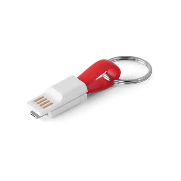 RIEMANN. USB kabel s konektorem 2 v 1 - Červená