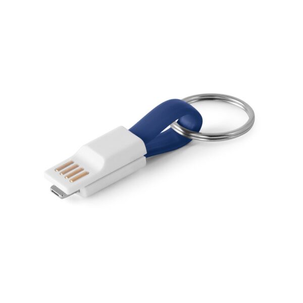 RIEMANN. USB kabel s konektorem 2 v 1 - Královská modrá
