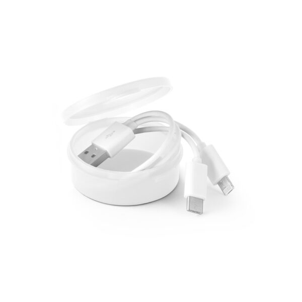 EMMY. USB kabel s konektorem 3 v 1 - Bílá