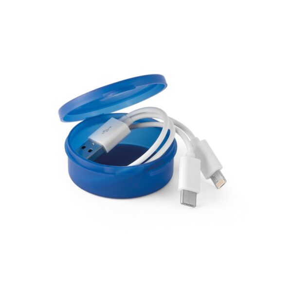 EMMY. USB kabel s konektorem 3 v 1 - Královská modrá