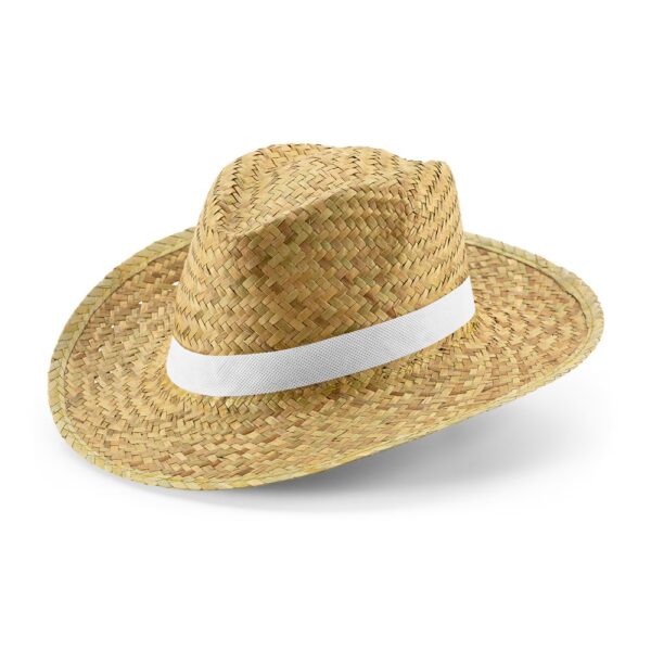 JEAN POLI. Přírodní slaměný klobouk - Bílá