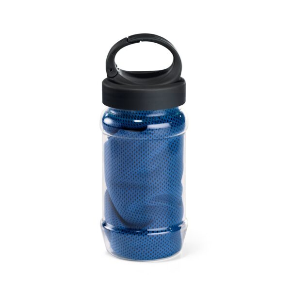 ARTX PLUS. Sportovní ručník s obalem ve tvaru láhve - Královská modrá