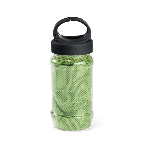ARTX PLUS. Sportovní ručník s obalem ve tvaru láhve - Světle zelená