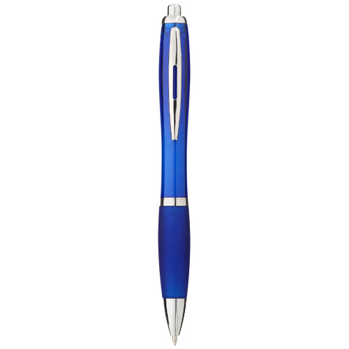 Barevné kuličkové pero Nash s barevným úchopem - Světle modrá