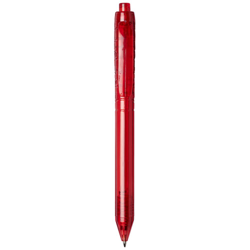 Recyklované kuličkové pero Vancouver - Průhledná červená
