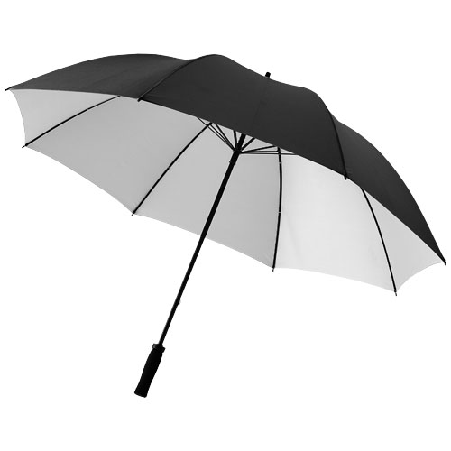 30” golfový deštník Yfke s držadlem z materiálu EVA - Černá / Stříbrný