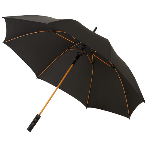 23" větruodolný deštník Stark s automatickým otvíráním - Oranžová / Černá