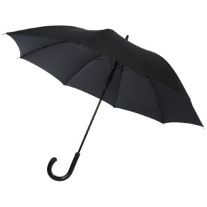 23" deštník Fontana s automatickým otevíráním a zahnutou rukojetí vzhledu uhlíkové oceli