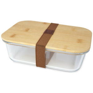 Skleněná obědová krabička s bambusovým víčkem Roby