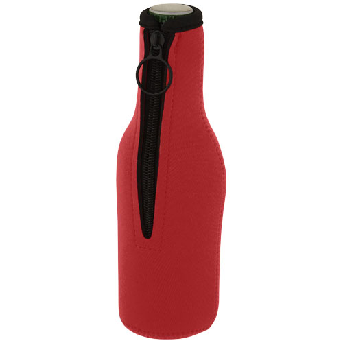Pouzdro na lahve z recyklovaného neoprenu Fris - Červená