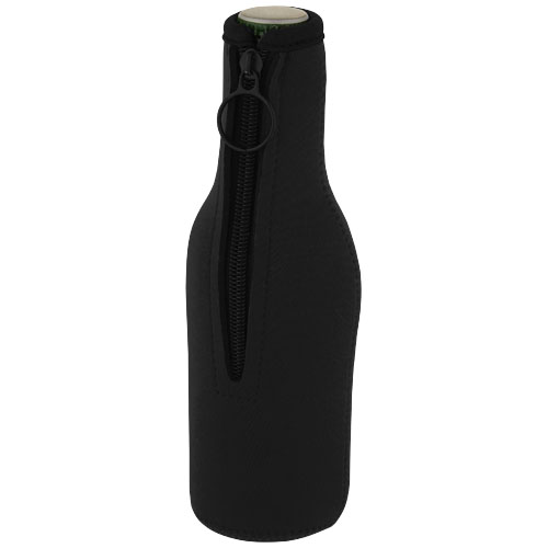 Pouzdro na lahve z recyklovaného neoprenu Fris - Černá