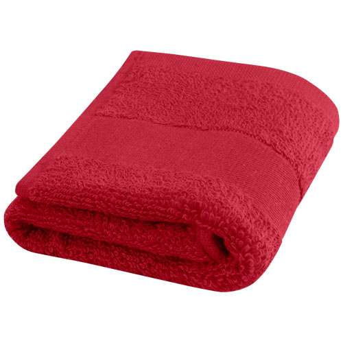 Bavlněný ručník 30x50 cm s gramáží 450 g/m² Sophia - Červená