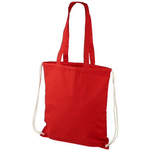 Elizo 240 g/m² bavlněný batoh se stahovací šňůrkou - Červená
