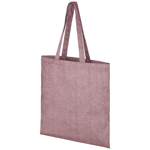 Pheebs nákupní taška ze směsi recyklované bavlny a polyesteru 150 g/m² - Vřesová bordó