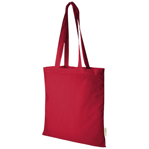 Orissa 100 g/m² GOTS nakupní taška z organické bavlny - Červená