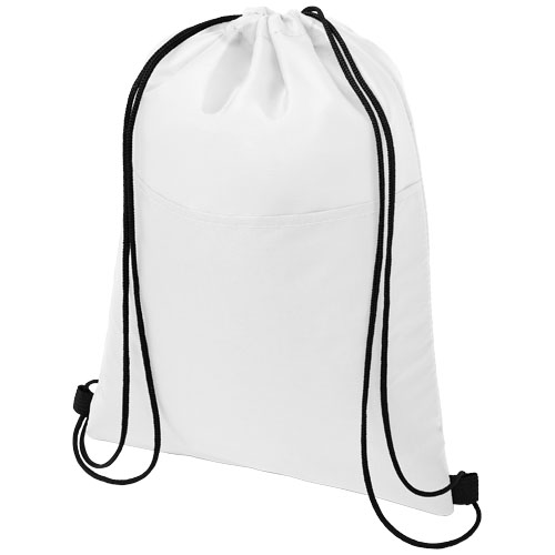 Oriole šňůrková chladicí taška na 12 plechovek - Bílá