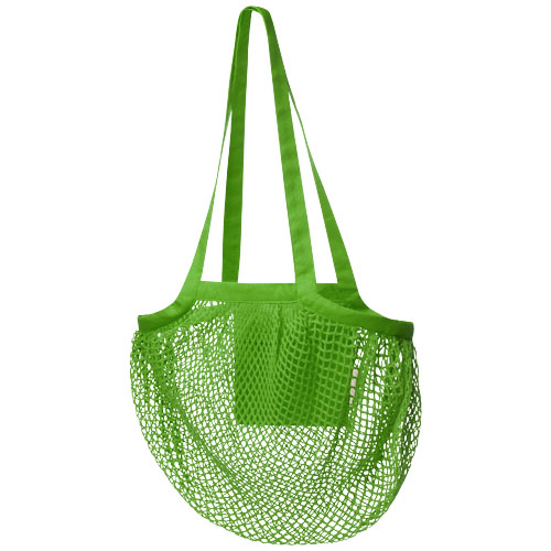 Síťovaná nákupní taška Pune z organické bavlny s certifikací GOTS, 100 g / m2 - Zelená