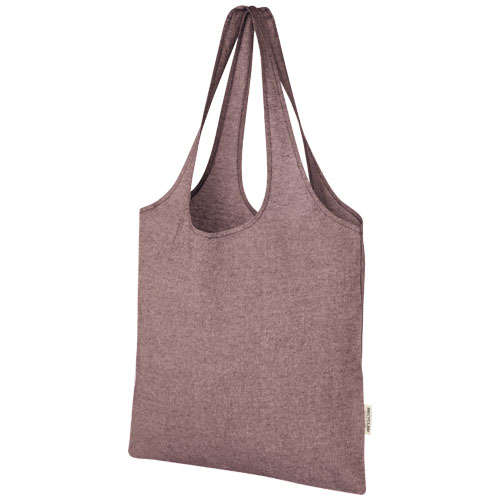 Trendy nákupní taška z recyklované bavlny s gramáží 150 g/m² s obsahem 7 litrů Pheebs - Vřesová bordó