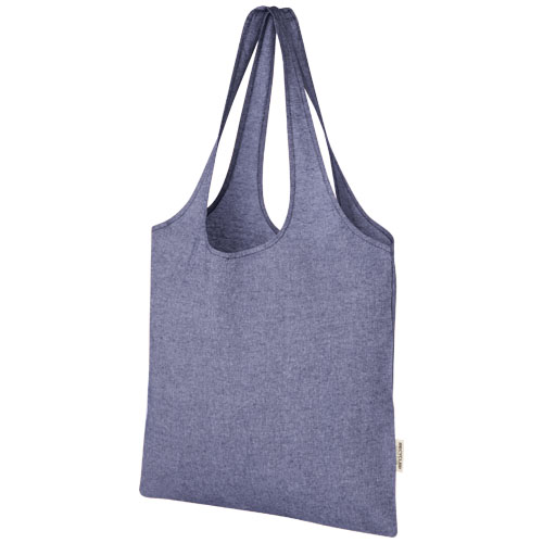 Trendy nákupní taška z recyklované bavlny s gramáží 150 g/m² s obsahem 7 litrů Pheebs - Vřesová modř