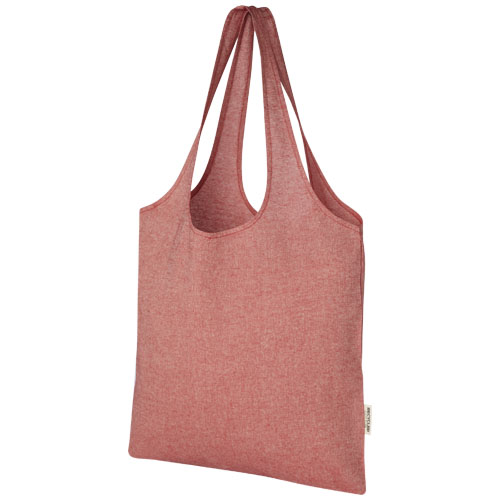 Trendy nákupní taška z recyklované bavlny s gramáží 150 g/m² s obsahem 7 litrů Pheebs - Vřesová červená