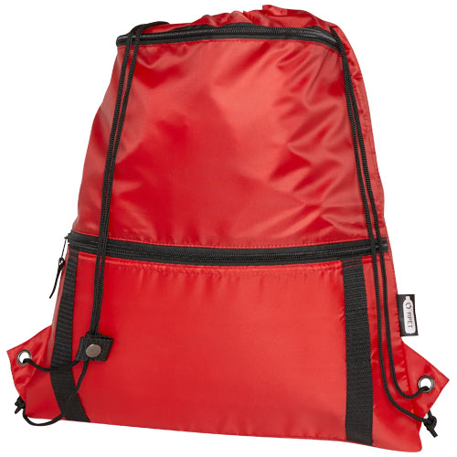 GRS recyklovaná taška se stahovací šňůrkou o objemu 9 litrů Adventure - Červená