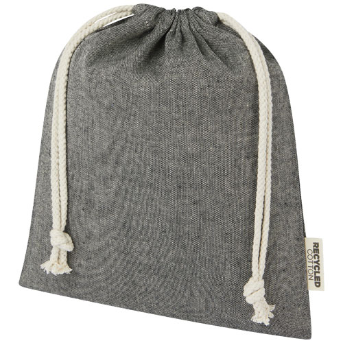 Dárková taška Pheebs z recyklované bavlny 150 g/m² GRS střední 1,5 l - Heather Black