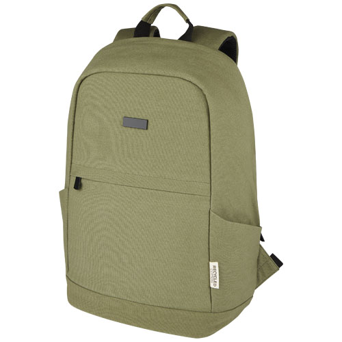 Joey, 15,6" GRS recyklovaný plátěný batoh na notebook s ochranou proti krádeži, 18 l - Olivová