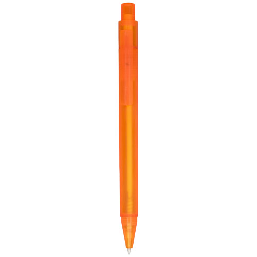 Kuličkové pero Calypso s efektem námrazy - Oranžová matná