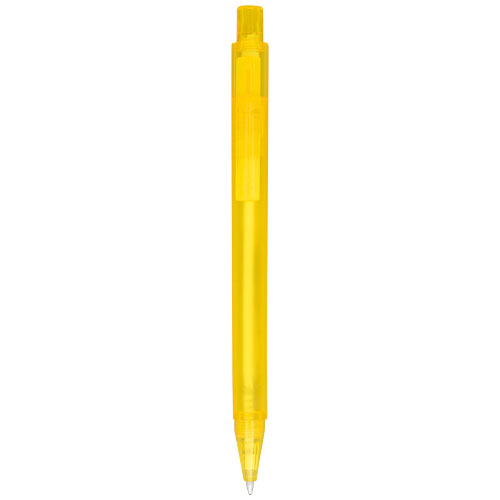 Kuličkové pero Calypso s efektem námrazy - Mrazivě žlutá