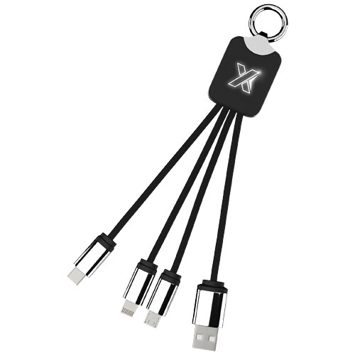 Světelný kabel se čtyřmi konektory SCX.design C15 - Černá / Bílá
