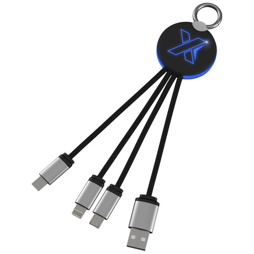 Světelný kabel s kroužkem SCX.design C16 - Modrá / Černá