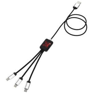 Snadno použitelný světelný kabel SCX.design C17 - Červená / Černá