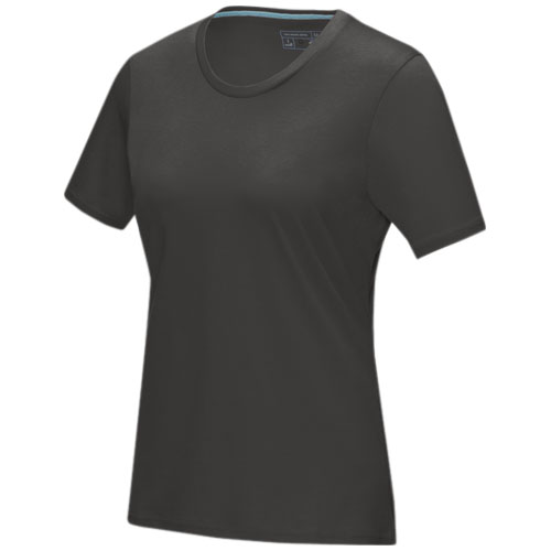 Azurite dámské tričko s krátkým rukávem z organického materiálu GOTS - Bouřková šeď, XS