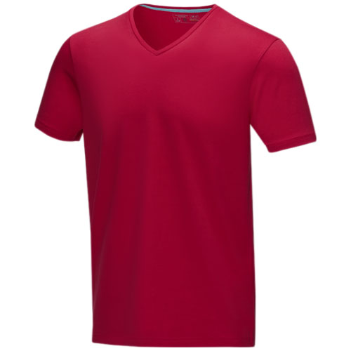 Pánské triko Kawartha s krátkým rukávem, organická bavlna - Červená, XS