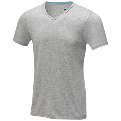 Pánské triko Kawartha s krátkým rukávem, organická bavlna - Šedá melanže, XS