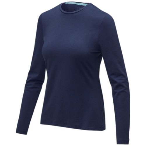 Dámské triko Ponoka s dlouhým rukávem, organická bavlna - Námořnická modř, XS